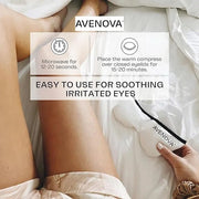 Avenova Moist Heating Eye Compress Mask – Reusable & Microwavable Eye Mask Provides Relief from Allergies, Sinuses, Headac...