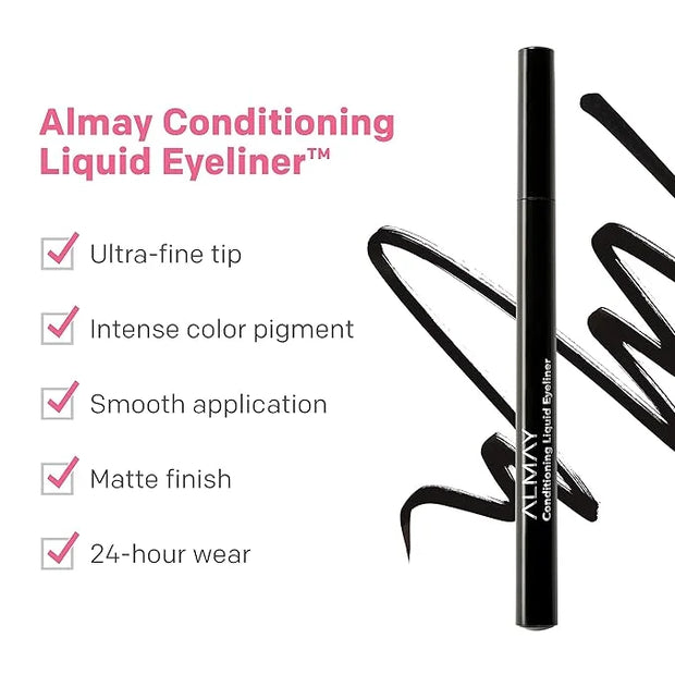 Almay Conditioning Liquid Eyeliner, Longwearing, Waterproof, Hydrating, 20 Brown, 0.03 fl oz. - Product Image