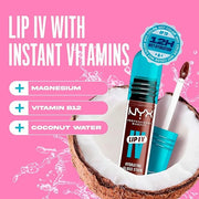 NYX PROFESSIONAL MAKEUP Lip IV Hydrating Glossy Lip Stain with 12HR Hydration - Mocha Me Wet (Brown) - Product Image