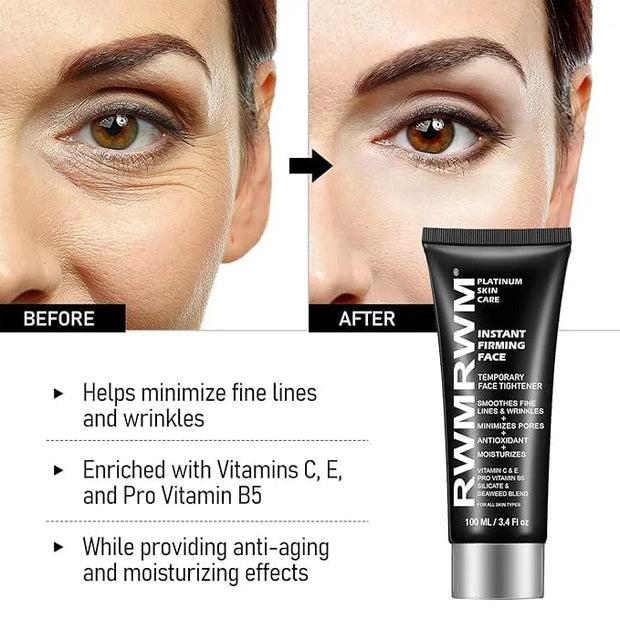 Face Tightener – Firms & Smooths the Look of Fine Lines & Wrinkles – Daily Moisturizer for Women & Men – 100ml (3.4 fl.oz)...