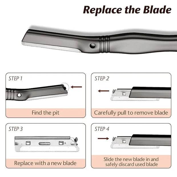 Eyebrow Razor, Dermaplaning Tool for Face, Face Razors for Women, Dermaplane Razor, Hair Removal and Exfoliation, Facial R...