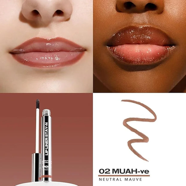 Sacheu Lip Liner Stay-N Peel Off Lip Stain — Long Lasting Matte Lip Tattoo Transfer Proof Lipstain Infused with Hyaluronic...