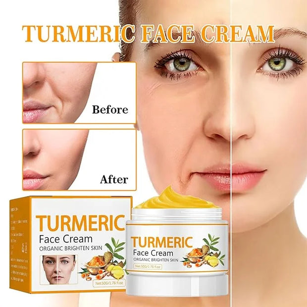 Turmeric Face Cream for Face - Natural Turmeric Moisturizer Cream for Soothing & Hydrating - Vitamin C Turmeric Anti Aging...