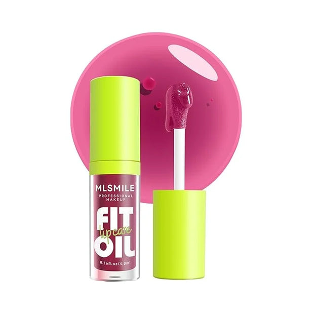 Lip Oil Lip Glaze, Soft Brush Head Hydrating Lip Glow Oil,Shiny Transparent Lip Gloss Plumping,Long Lasting Nourishing Non...
