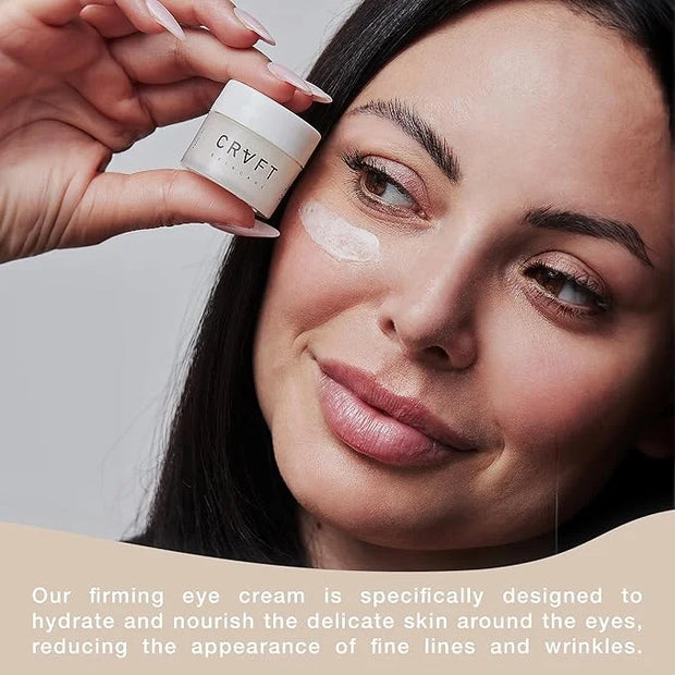 CRVFT Under Eye Cream | Brighten Dark Circles/Reduce the Appearance of Puffy Eyes | Peppermint Scented w/Caffeine | 30-Day...