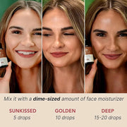 Self Tanning Drops for Face - USA Made with Organic & Natural Ingredients, Bronzing Face Tanning Drops with Aloe Vera, Non...