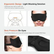 Cute Sleep Eye Mask for Kids, 3D Contoured Cup Sleeping Mask & Blindfold, Concave Molded Night Sleep Mask, Block Out Light...