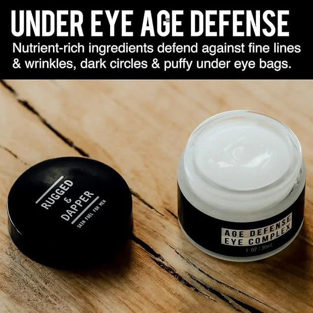 RUGGED & DAPPER Premium Men's Eye Cream | Age Defense for Dark Circles, Wrinkles & Puffy Eyes | Unscented | Hyaluronic Aci...