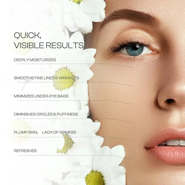 Eye Cream for Dark Circles: Caffeine Eye Cream with Hyaluronic Acid Vitamin E collagen For anti-aging dark circles eye bag...