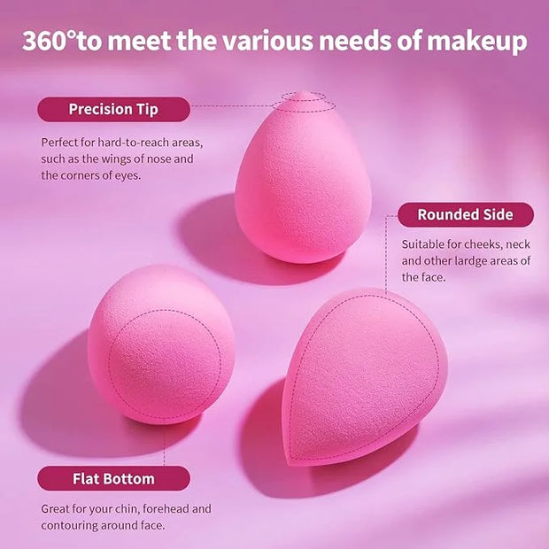 BEAKEY Latex-Free Blender Makeup Sponge for Blending, Pink