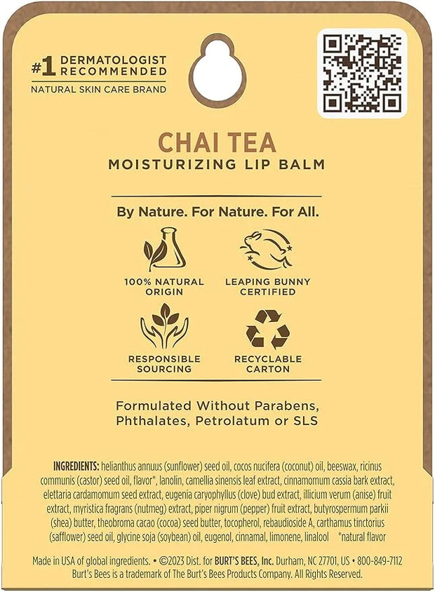 Burt's Bees Chai Tea Lip Balm Blister, 0.15 Ounce - Product Image