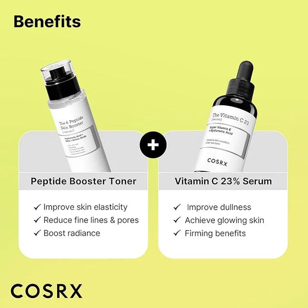 COSRX Vitamin C 23% Peptide Booster Set - Amazon Exclusive - Korean Skin Care, Gift Sets, Vitamin C Serum, Face Serum - Pr...