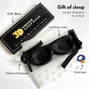 3D Contoured Eye Mask for Sleeping | Sleep Mask for Side Sleepers | Eyelash Extensions with Velcro Closure | Shade Cover |...