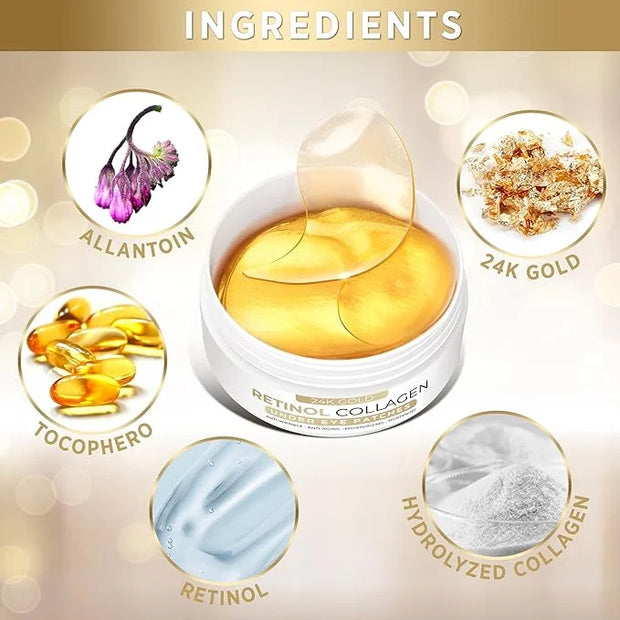VELAMO ADVANCED Under Eye Patches: 24K Gold Under Eye Mask for Puffy - Retinol Patchology Eye Patches for Wrinkles and Dar...