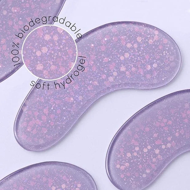 MAREE Violet Eye Gels - Marine Collagen Under Eye Patches for Puffy Eyes - Undereye Mask Patches for Women - Moisturizing ...