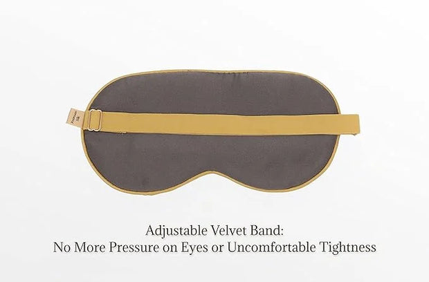 Premium Handcrafted 25 Momme Mulberry Silk Eye Mask for Sleeping (Golden Honey) - Product Image