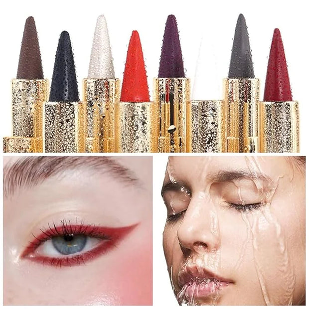 Kaely Dark Red Gel Eyeliner Pencil,Waterproof Smudge Proof Eye Liner Pen,Cat Eye Goth Halloween Makeup,Eye Black Face Pain...
