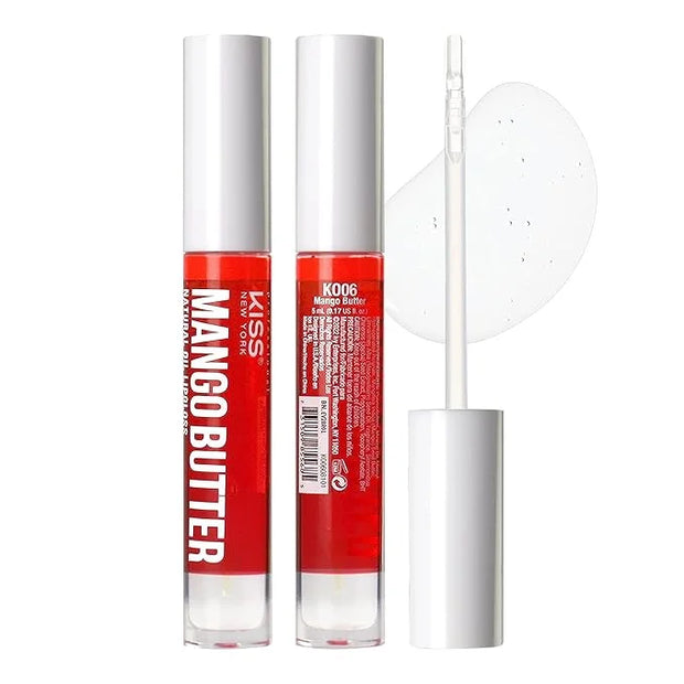 3 PACK Lip Oil Gloss, Hydrating Non-Sticky Lip Oil, 100% Natural Oil Clear Lip Gloss, Lightweight Lip Moisturizer (Rosegol...