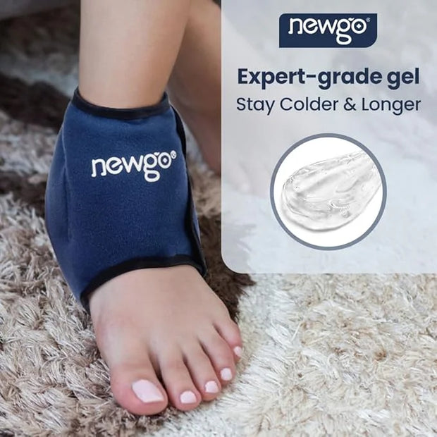 NEWGO Bundle of Cooling Eye Mask and Ankle Ice Wrap Blue - Product Image