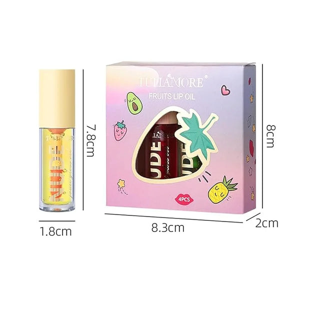 Hydrating Lip Glow Oil Plumping Lip Tint Fruit Hydrating