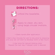 SOL by Jergens Full Body Self Tanner Towelettes, Streak-free Natural-Looking Sunless Tanning Wipes, 6 Count, Infused with ...