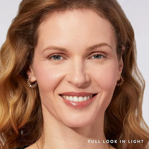 Blush-n-Glow Kit (3 PC): LAURA GELLER NEW YORK Baked Balance-N-Glow Illuminating CC Powder Foundation Light, Retractable K...