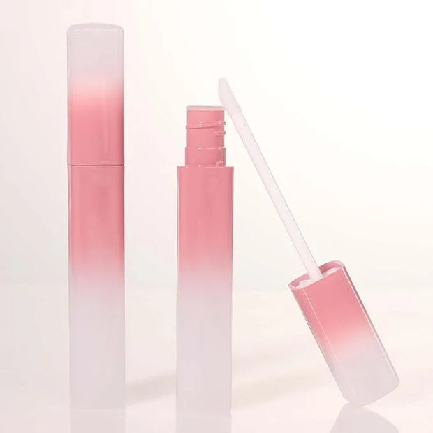COSIDEA 15pcs 5ml Irregular rectangle empty lip gloss tubes bulk with wand unique Gradient pink lipgloss tube - Product Image