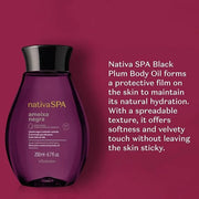Nativa SPA by O Boticário, Black Plum Body Oil, Scented Moisturizer, Enriched with Purified Quinoa Drops to Boost Hydratio...