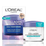 L'Oreal Paris Collagen Moisture Filler Face Cream, Anti-Aging Face Moisturizer, Non-Greasy Fragrance Free Skin Care Formul...