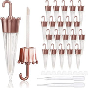 COSIDEA EMPTY 20pcs Umbrella shaped lip gloss tube 5ml, Cute lipgloss tubes containers with wand cosmetic packing containe...