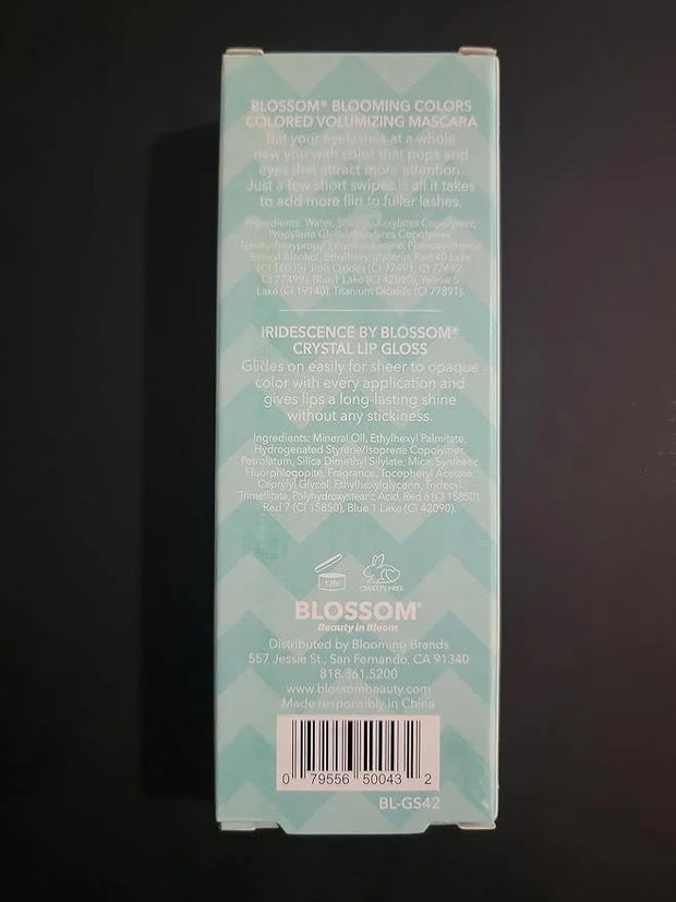 Blossom Liquid Volumizing Water Resistant Color Mascara, Iridescence Watermelon Flavored Glitter Shimmer Sparkle Crystal L...