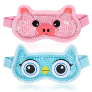 Bundle of CONBELLA Cold Face Eye Masks Ice Face Mask Hot Cold Compress and 2PCS Adorable Cooling Eye Mask Gel Eye Mask - P...