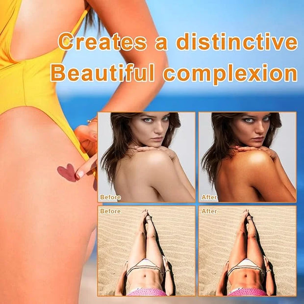 Intensive Tanning Gel SPF0 150 ml, Carrot Tanning Gel, Brown Tanning Gel, Natural Tanning Accelerator Cream Gel for Sunbed...