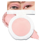 Single Mini Pressed Eyeshadow Makeup Palette, Nude Pink Sparkle Shimmer Glitter Monochrome Cream Eye shadows Palette Brigh...