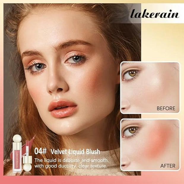 Natural-Looking Matte Finish Liquid Blush Face Tint - Waterproof & Long-lasting Pink & Red Blush Stick (4) - Product Image