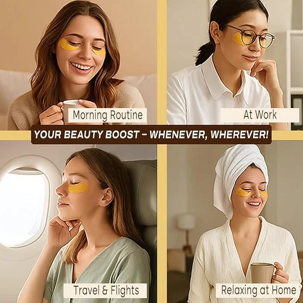 Under Eye Patches with Caffeine, Collagen & Niacinamide (30 Pairs) – Hydrating Eye Mask for Puffy Eyes, Dark Circles, Wrin...