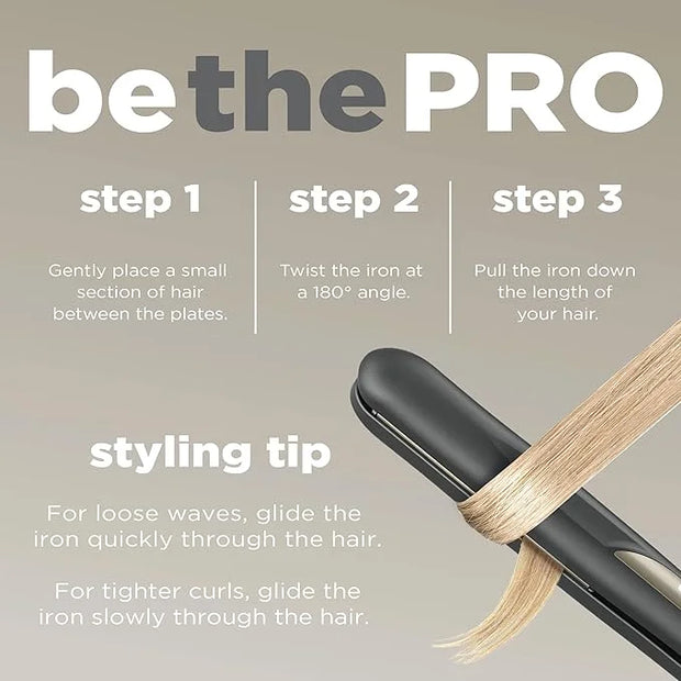 INFINITIPRO by CONAIR Tourmaline Ceramic Flat Iron, 1-inch Digital Flat Iron - Product Image
