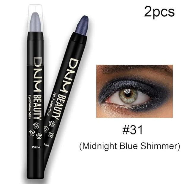 Kaely 2Pcs Cream Eyeshadow Sticks Set for Eyes Waterproof,Midnight Blue Shimmer Eye shadow Stick Pencil Pen Bulk sombras e...