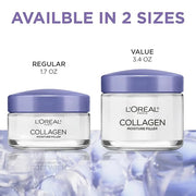 L'Oreal Paris Collagen Moisture Filler Face Cream, Anti-Aging Face Moisturizer, Non-Greasy Skin Care Formula For Up to 48H...