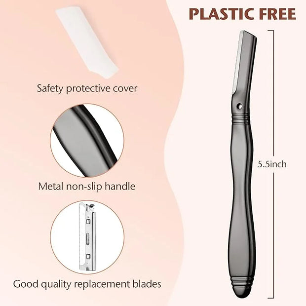 Eyebrow Razor, Dermaplaning Tool for Face, Face Razors for Women, Dermaplane Razor, Hair Removal and Exfoliation, Facial R...