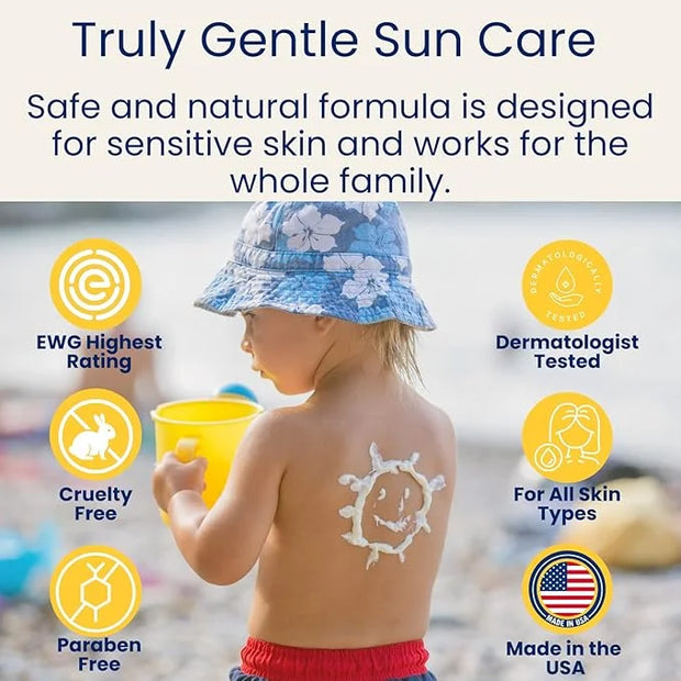 TruKid Sport SPF30 Face Sunscreen Unscented 3.4oz Baby Sunscreen, Natural Ingredients Kids Sunscreen, Reef-Friendly Travel...