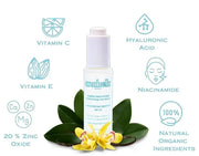 Natural Mineral & Invisible Moisturizing Sunscreen Serum with SPF 50 Lightweight Non-Greasy Zero Skin Burden Sunblock with...