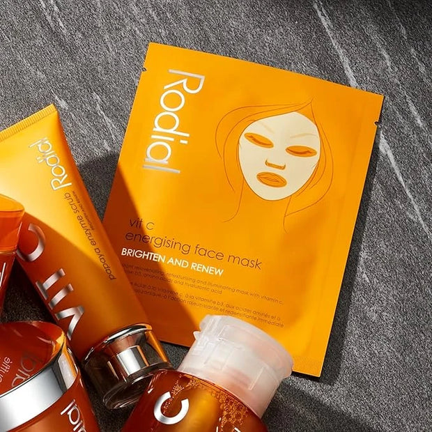 Rodial Energising Face Mask Vit C (1 Sachet) Under Eye Luminosity Boost, Hyaluronic Acid, Vitamin C, Niacinamide and Green...