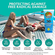 Reef Friendly Sunscreen SPF 50 Lotion, Mango Lime Scent Body Sunscreen Lotion, Rich in Anti Oxidants, Water Resistant Up t...