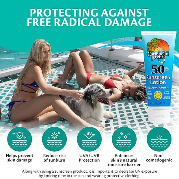 Reef Friendly Sunscreen SPF 50 Lotion, Mango Lime Scent Body Sunscreen Lotion, Rich in Anti Oxidants, Water Resistant Up t...