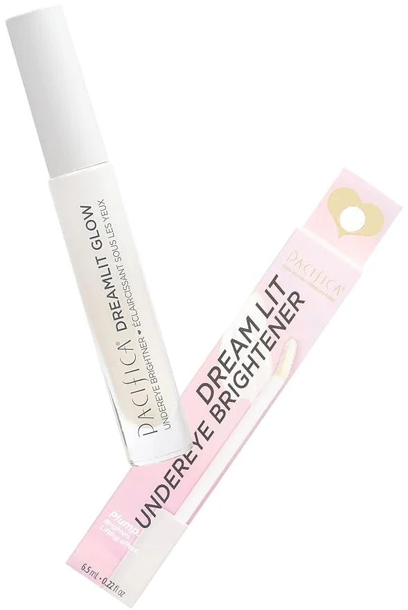 Pacifica DreamLit Glow Undereye Brightener – Illuminating Under Eye Cream for Dark Circles & Puffiness, Vegan Collagen, Hy...