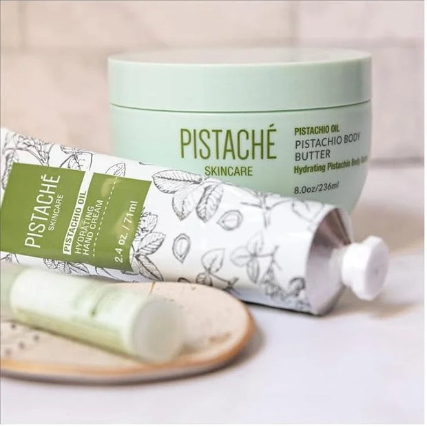 Pistaché Skincare Pistachio Oil Essential Body Care Trio Set + Whipped Body Butter + Hand Cream + Lip Balm + Moisturizing ...
