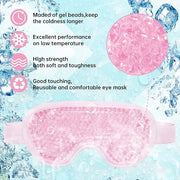 2 PCS Reusable Hot Cold Therapy Gel Bead Eye Mask for Puffiness, Dark Circles, Bags, Dry Eyes, Headaches, Migraines, Stres...