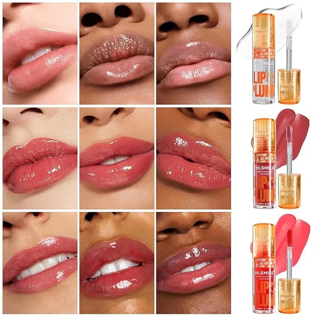 6 Colors Duck Lip Plumper Gloss,High Pigment Plumping Lip Gloss,Hydrating Lip Glow Oil, Lip Balm for women, Vegan Lip Make...