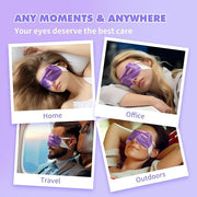 18 Packs Lavender Steam Eye Masks for Dry Eyes Warm Eye Mask Heated Eye Mask Reduce Puffiness Dark Circles Travel Essentia...